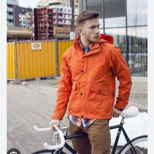 H&M men's brick bike lanes orange commuter jacket L - great condition